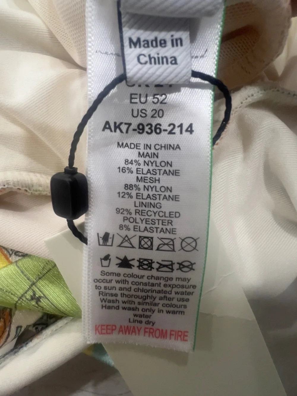 Never Fully Dressed Ecru Map Isla Scoopback Swimsuit Tummy Control Size US 20 - Picture 5 of 13